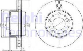 Delphi BG4059 - Тормозной диск parts5.com