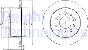 Delphi BG4061 - Тормозной диск parts5.com