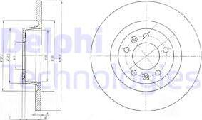 Delphi BG4085 - Тормозной диск parts5.com