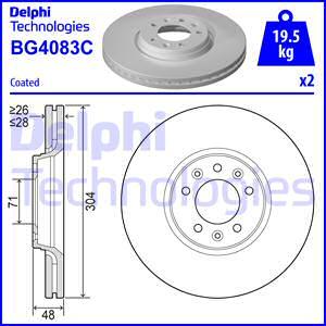 Delphi BG4083C - Тормозной диск parts5.com