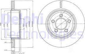 Delphi BG4073 - Тормозной диск parts5.com