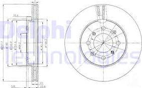 Delphi BG4148C - Тормозной диск parts5.com