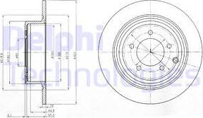 Delphi BG4169 - Тормозной диск parts5.com