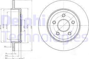 Delphi BG4160 - Тормозной диск parts5.com