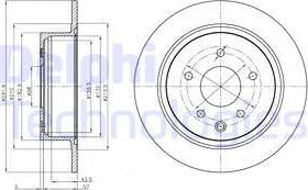 Delphi BG4108C - Тормозной диск parts5.com