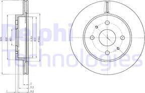 Delphi BG4128 - Тормозной диск parts5.com