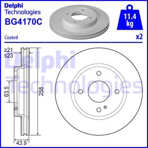 Delphi BG4170C - Тормозной диск parts5.com