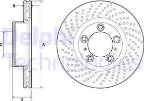 Delphi BG4813C - Тормозной диск parts5.com