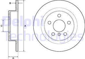 Delphi BG4812C - Тормозной диск parts5.com