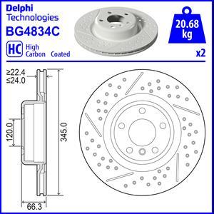 Delphi BG4834C - Тормозной диск parts5.com