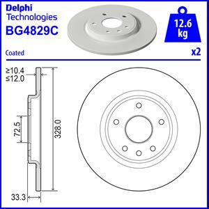 Delphi BG4829C - Тормозной диск parts5.com