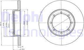 Delphi BG4344 - Тормозной диск parts5.com