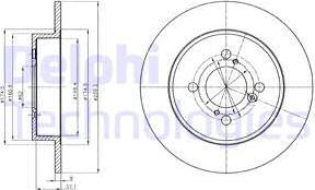 Delphi BG4345 - Тормозной диск parts5.com