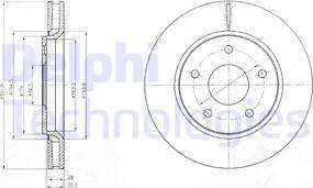 Delphi BG4248 - Тормозной диск parts5.com