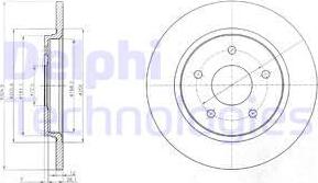 Delphi BG4247 - Тормозной диск parts5.com