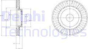 Delphi BG4214 - Тормозной диск parts5.com