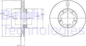 Delphi BG4217 - Тормозной диск parts5.com