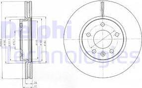 Delphi BG4278-C - Тормозной диск parts5.com