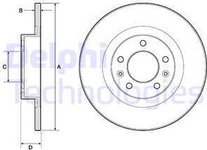 Delphi BG4748C - Тормозной диск parts5.com