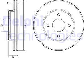 Delphi BG4742C - Тормозной диск parts5.com