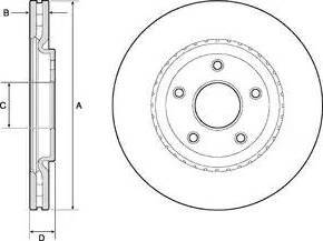 Delphi BG4759C - Тормозной диск parts5.com