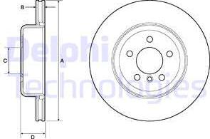 Delphi BG4752C - Тормозной диск parts5.com