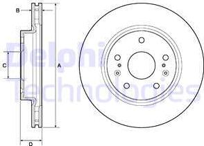 Delphi BG4764C - Тормозной диск parts5.com