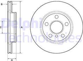 Delphi BG4704C - Тормозной диск parts5.com