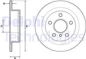 Delphi BG4706C - Тормозной диск parts5.com