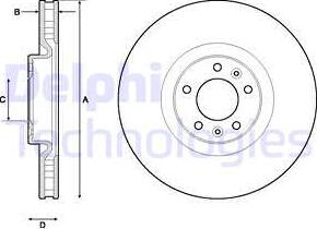 Delphi BG4716C - Тормозной диск parts5.com