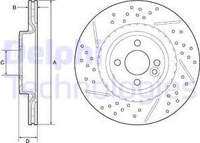 Delphi BG4789C - Тормозной диск parts5.com