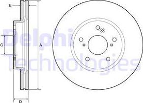 Delphi BG4785C - Тормозной диск parts5.com
