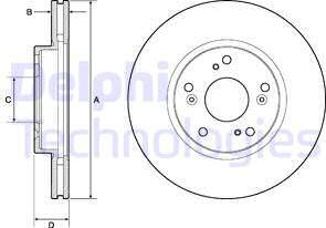 Delphi BG4774C - Тормозной диск parts5.com