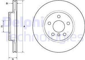 Delphi BG4777C - Тормозной диск parts5.com