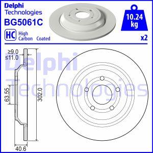 Delphi BG5061C - Тормозной диск parts5.com