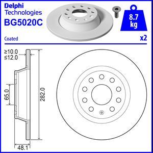 Delphi BG5020C - Тормозной диск parts5.com