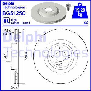 Delphi BG5125C - Тормозной диск parts5.com