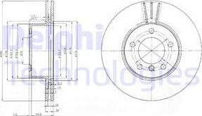 Delphi BG3998C - Тормозной диск parts5.com