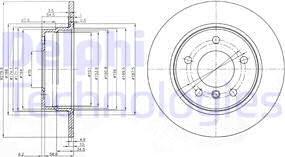 Delphi BG3948C - Тормозной диск parts5.com