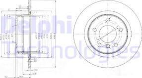 Delphi BG3960 - Тормозной диск parts5.com