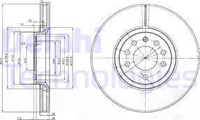 Delphi BG3973 - Тормозной диск parts5.com