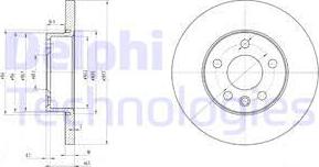 Delphi BG3415 - Тормозной диск parts5.com