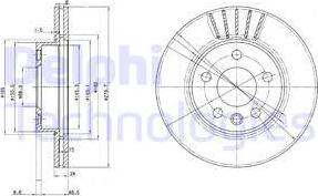 Delphi BG3417 - Тормозной диск parts5.com