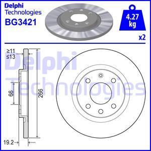 Delphi BG3421 - Тормозной диск parts5.com