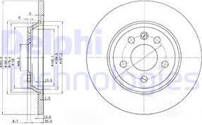 Delphi BG3518 - Тормозной диск parts5.com