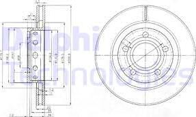 Delphi BG3525 - Тормозной диск parts5.com