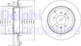 Delphi BG3684 - Тормозной диск parts5.com