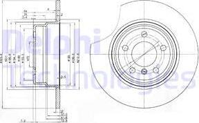 Delphi BG3629 - Тормозной диск parts5.com