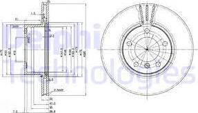 Delphi BG3043 - Тормозной диск parts5.com