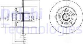 Delphi BG3030 - Тормозной диск parts5.com